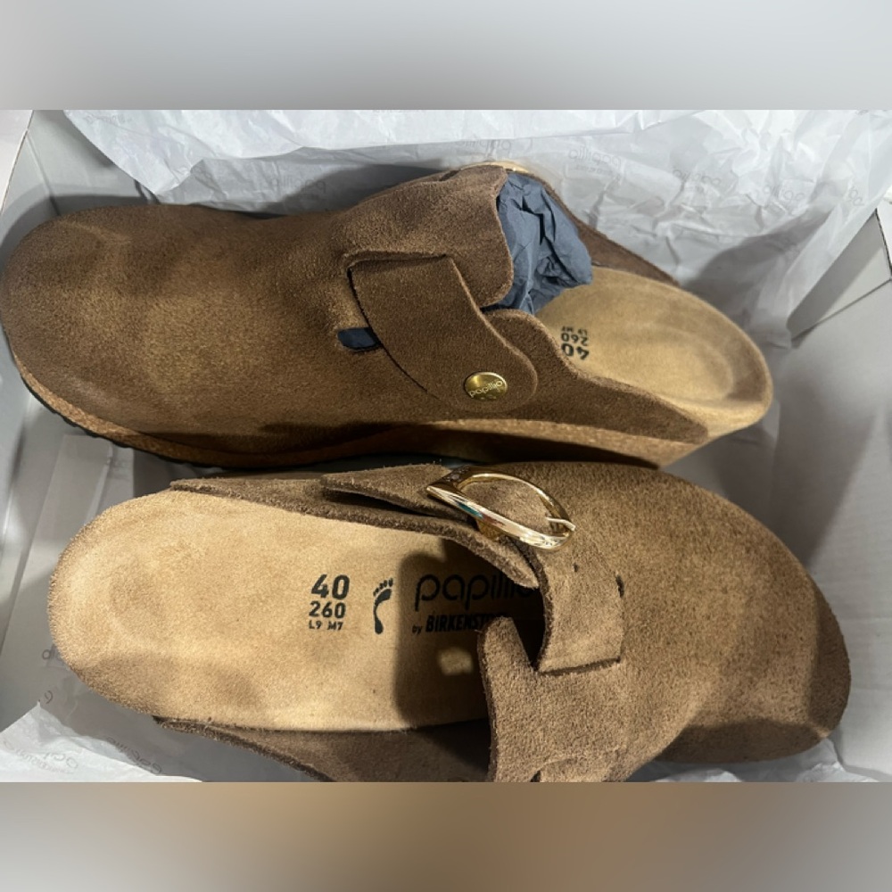 Birkenstocks’ Papillio Fanny Ring-Buckle -Dark Tea-Suede - NEW- size 40 & 39 a - Picture 6 of 15